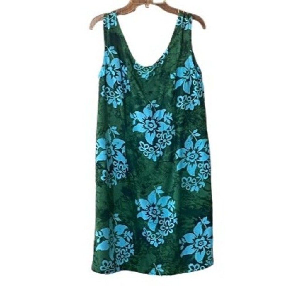 Dress Womens Size Small Sleeveless Dark Green & Blue Floral No Brand Tag